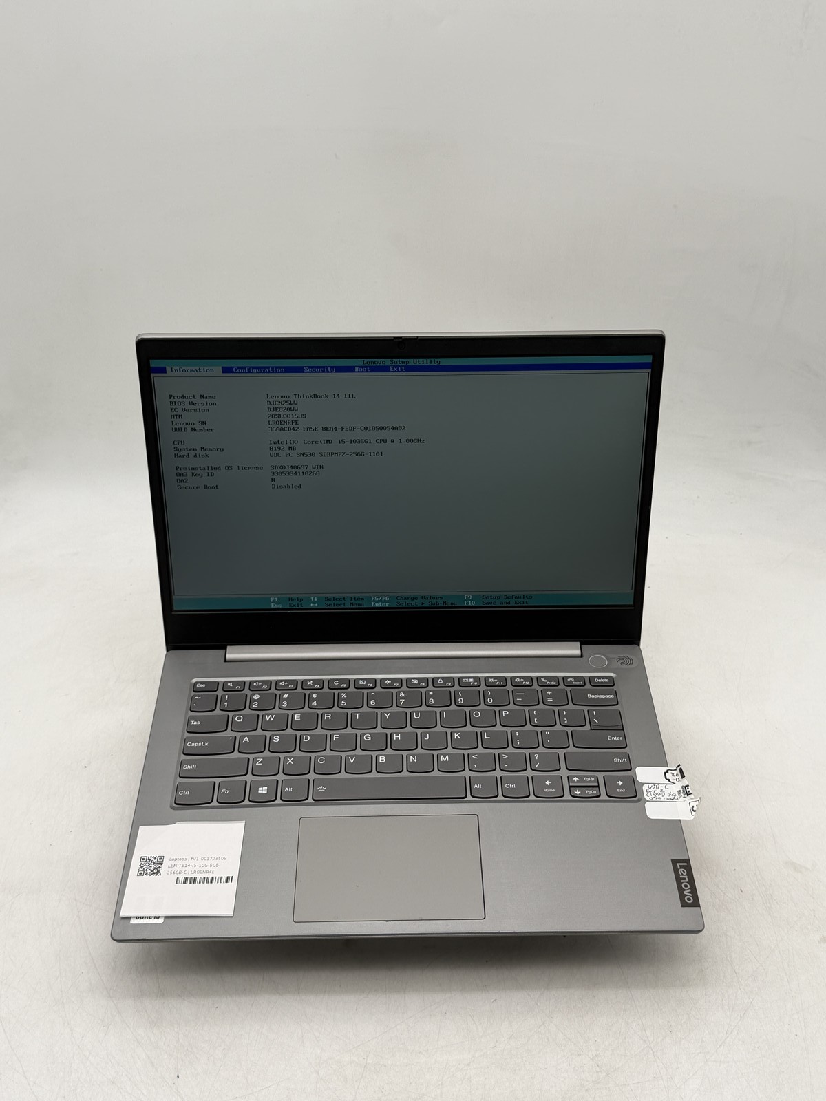 Lenovo ThinkBook (14-IIL) 14in i5-1035G1 8GB 256GB No OS {READ}
