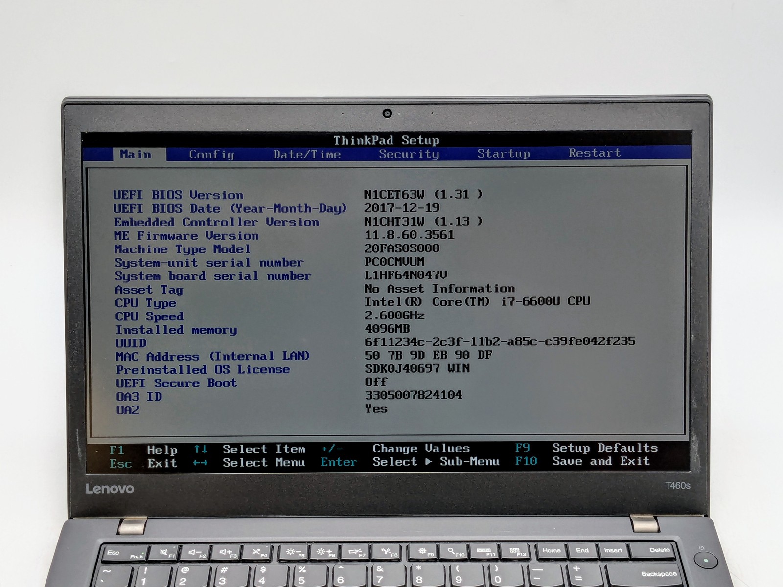 Lenovo ThinkPad T460s 14″ I7-6600U 4GB RAM Backlit FP Reader Motherboard *READ*