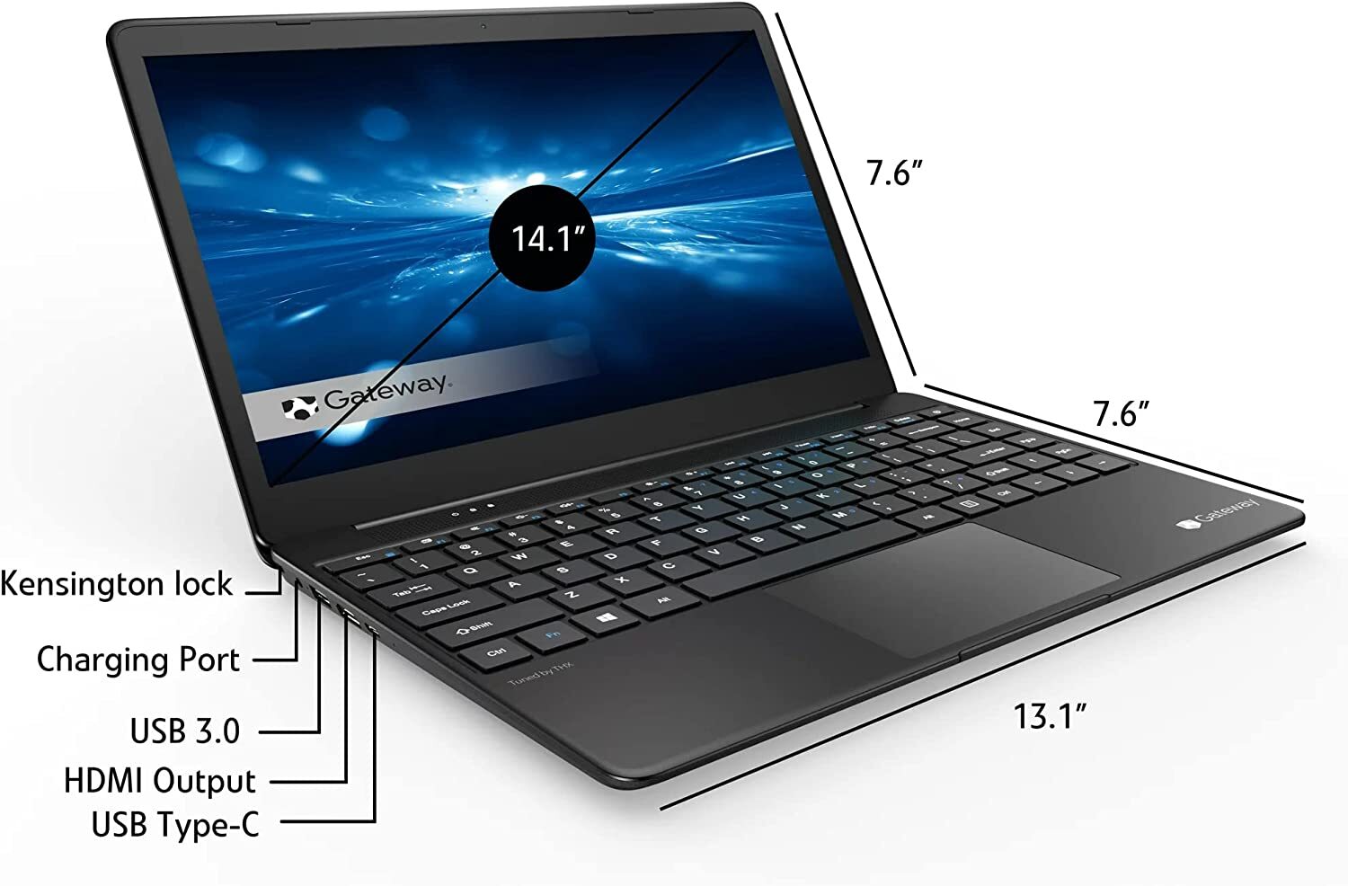 Gateway 14.1″ FHD Ultra Slim Notebook,GWTN141-10BK,Intel Corei5-1135G7, 16G,512G