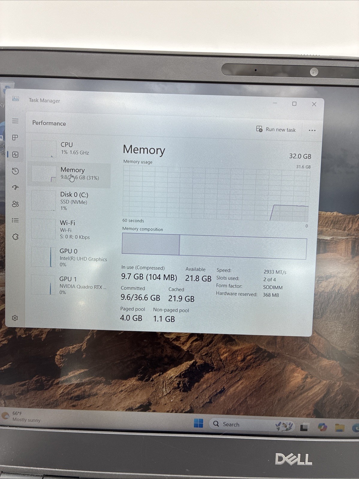 Dell Precision 7550 NVIDIA Quadro RTX 3000 2.4GHz Intel Core i9-10 32GB 1TB |L40