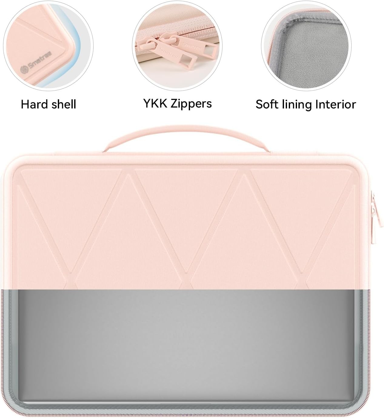 Hard EVA Protective Sleeve Case for 14 inch Samsung Galaxy Book5/4/3 Pro, Pink