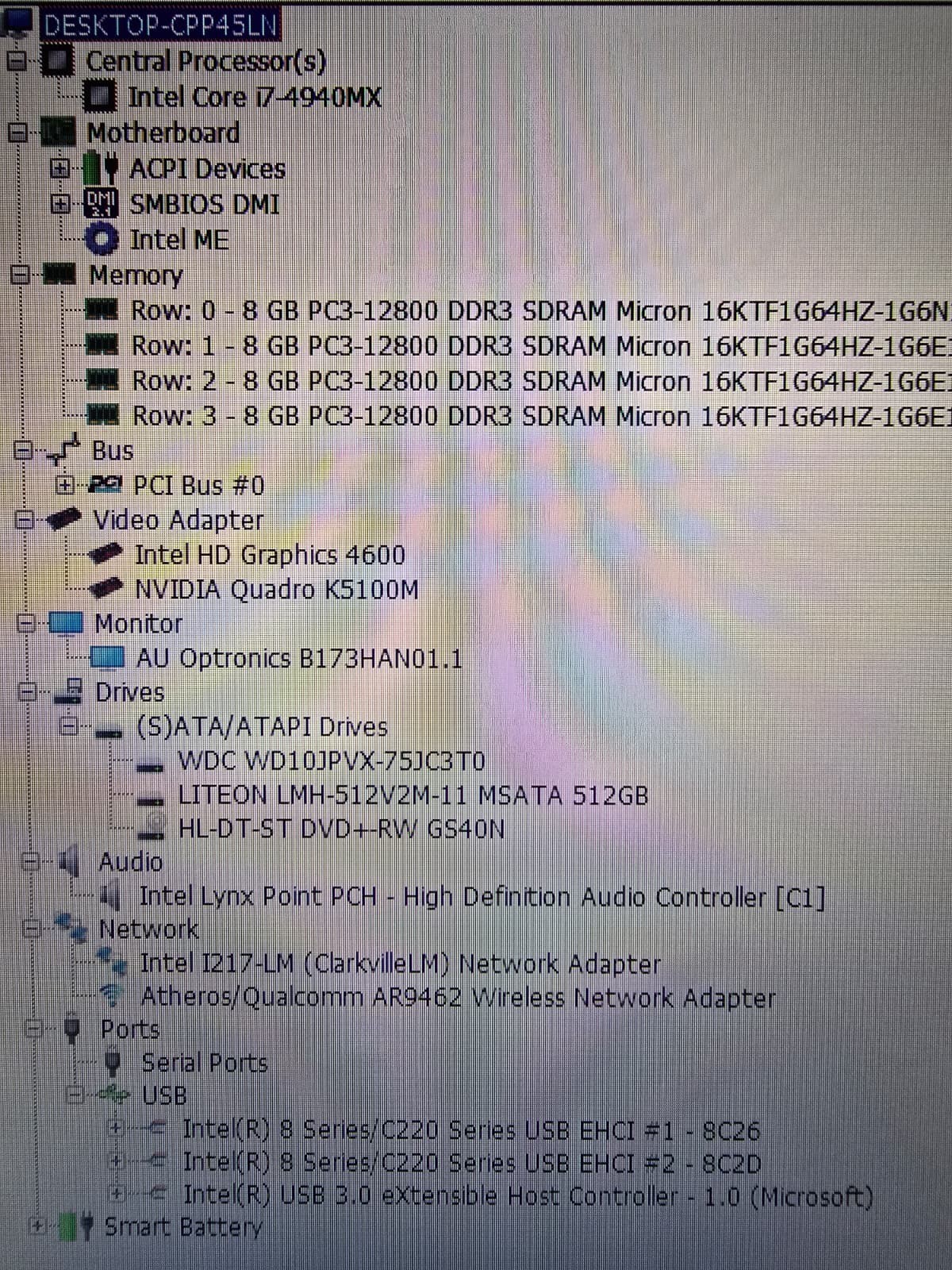 Dell Precision M6800 | i7-4940MX 32GB 512GB SSD 1TB HDD | 8GB NVIDIA K5100M RARE