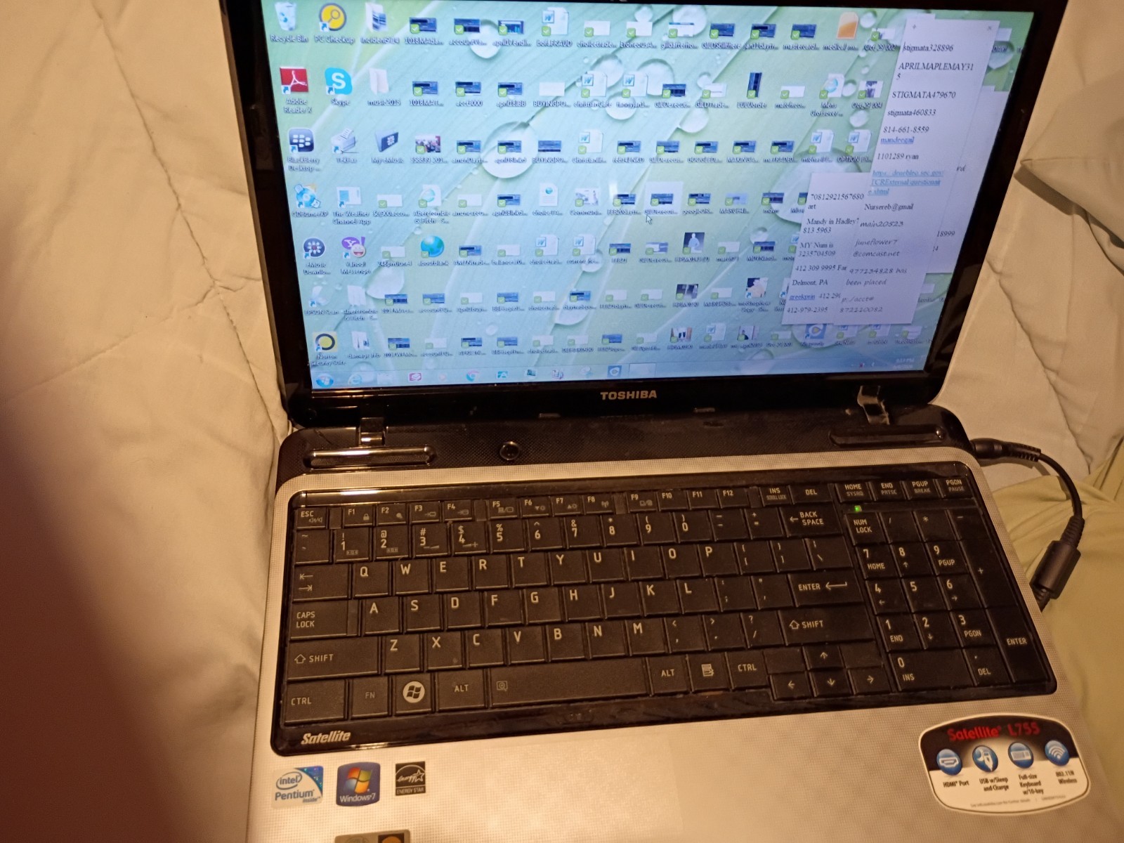 Toshiba Satellite L755-S5154 15.6″ Pentium B960 2.20GHz 4GB 297GB HDD Win7
