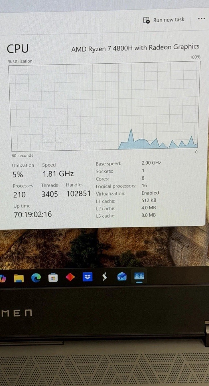 HP OMEN 15-en0023dx 15.5″ AMD Ryzen 7-4800H GeForce GTX 1660 512GB SSD 8GB RAM