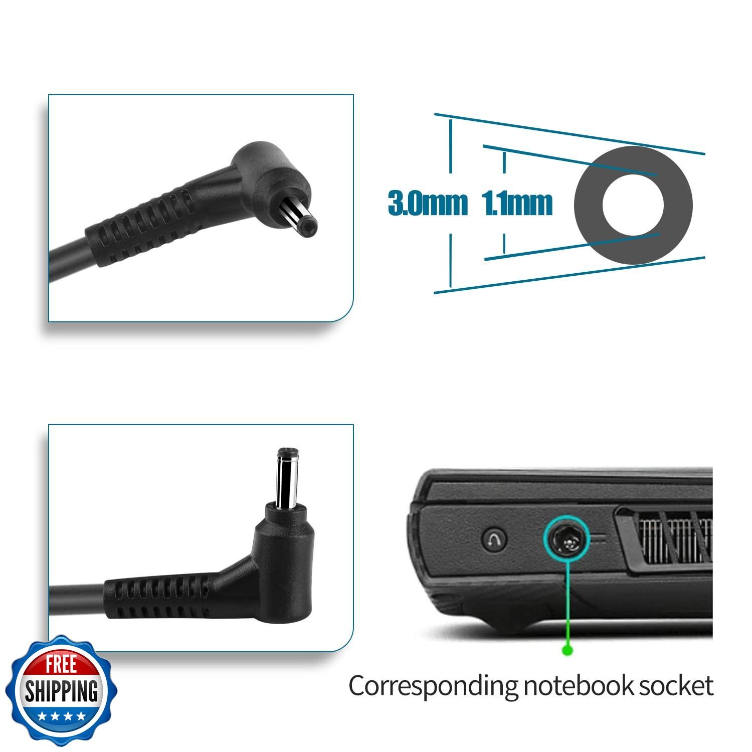 65W 45W AC Charger Fit for Acer Chromebook CB3 CB5 Series CB3-532 CB3-531 CB3
