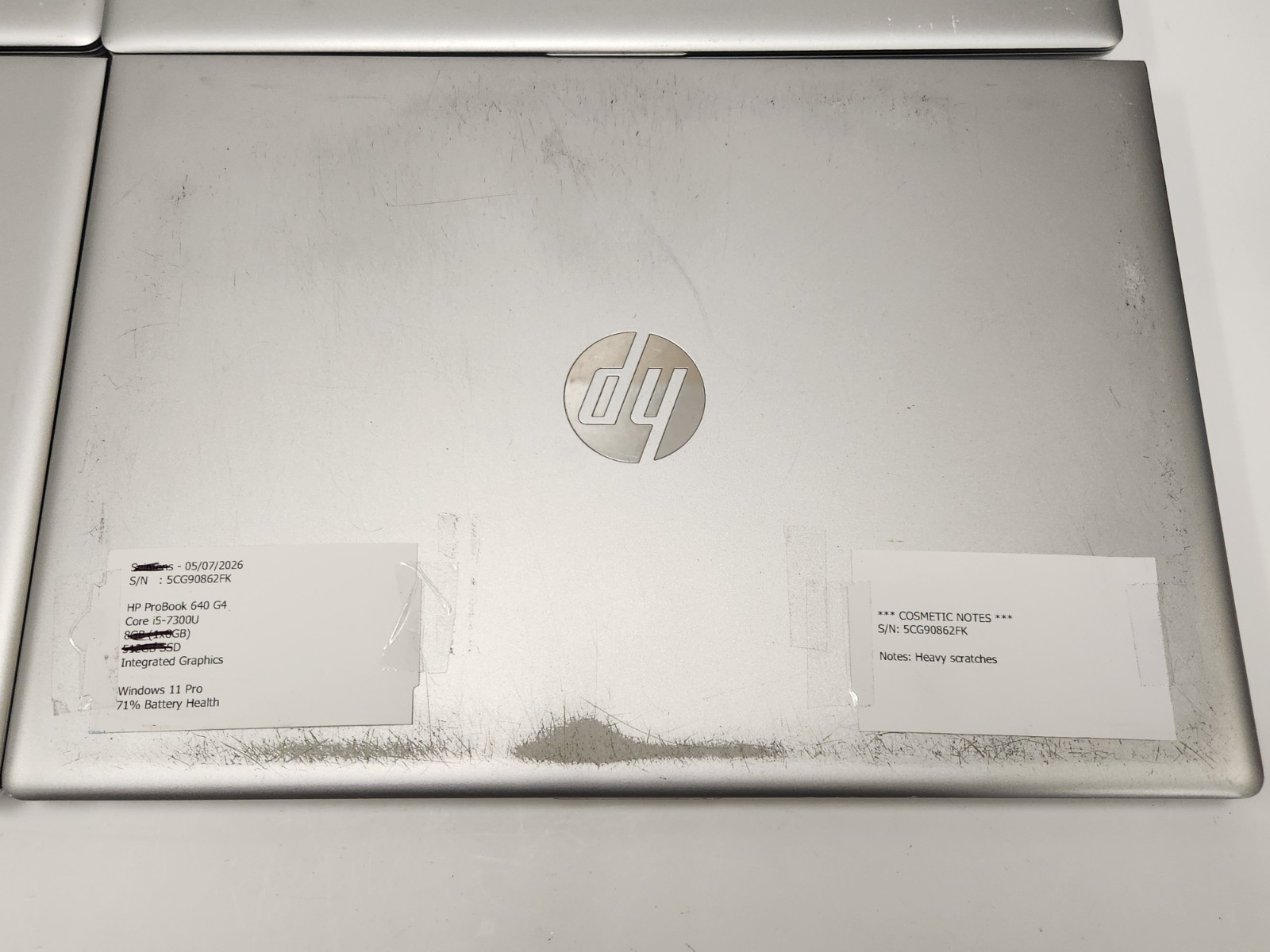 Lot of 4 HP ProBook 640 G4 14″ Laptop i5-7th Gen i5-8th Gen 2.6GHz NO RAM/SSD