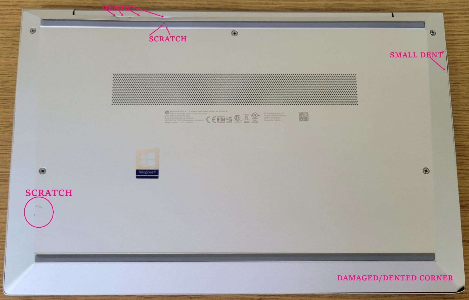 HP EliteBook 845 G7 Ryzen 5 Pro 4650U 2.10GHz 16GB 128GB NVMe Radeon Vega No OS