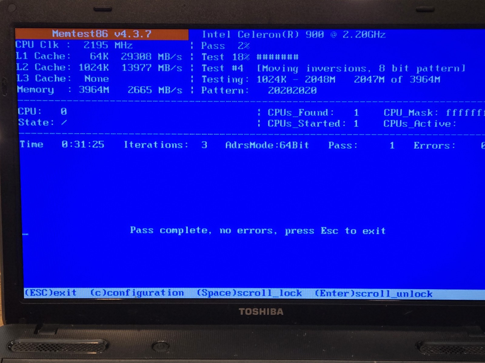 Toshiba Satellite C655-S5049 15.6″ Celeron 4GBRam 500GB Linux Mint Actual Photos