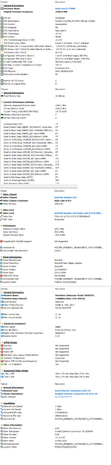 Dell Latitude 5480 i5-7300U 2.60GHz 16GB RAM 256GB SSD with Windows 11 Pro
