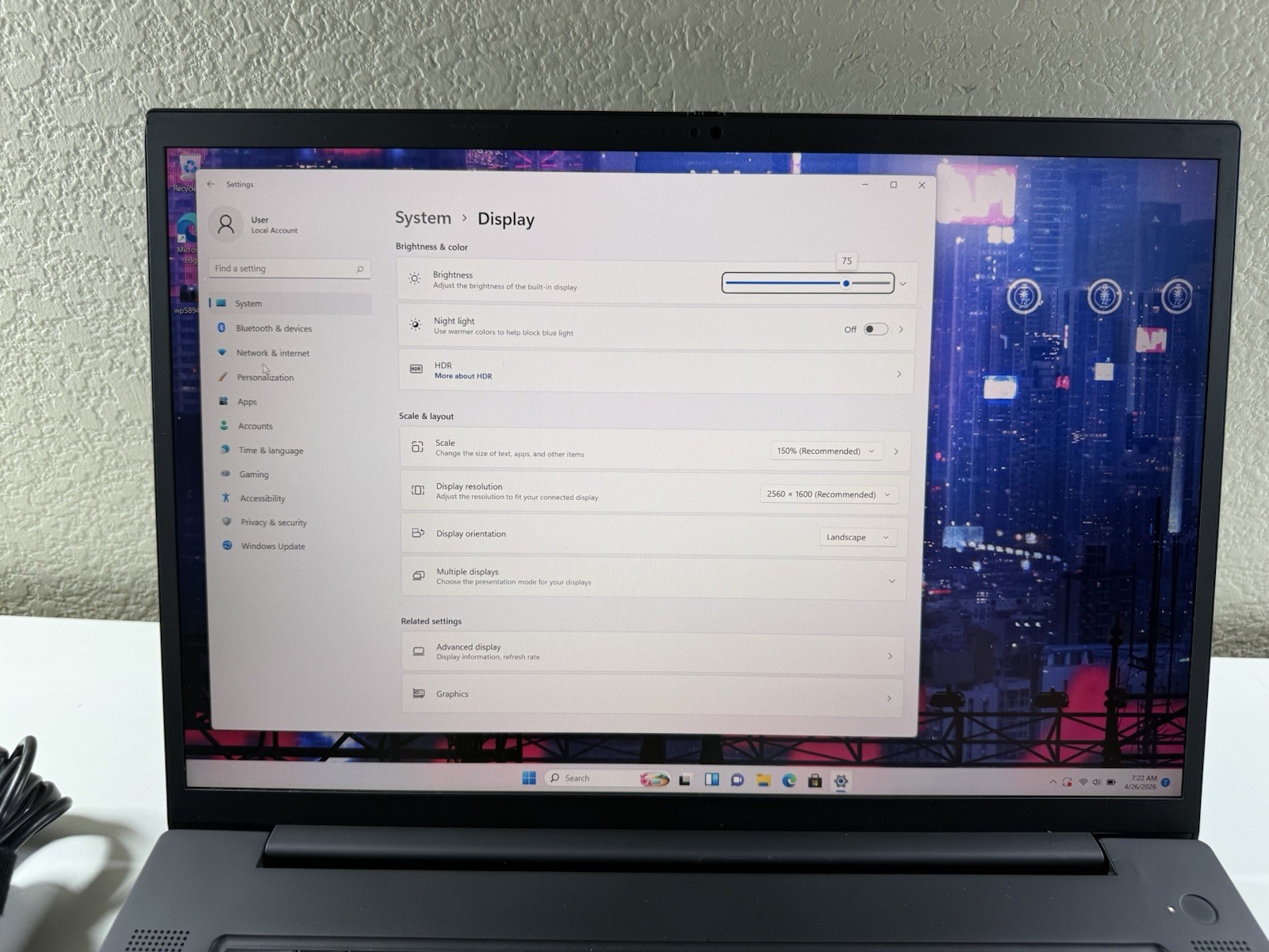 LENOVO THINKPAD P1 Gen 4 2560×1600 I7-11850H 512GB 32GB RAM NVIDIA T1200 WIN 11