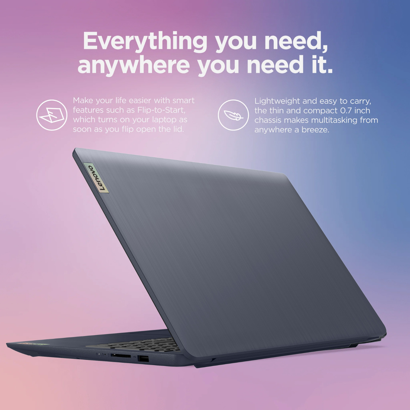 Lenovo IdeaPad Laptop 15.6″ Touch AMD Ryzen 5, 12GB RAM 256GB SSD Office Backlit