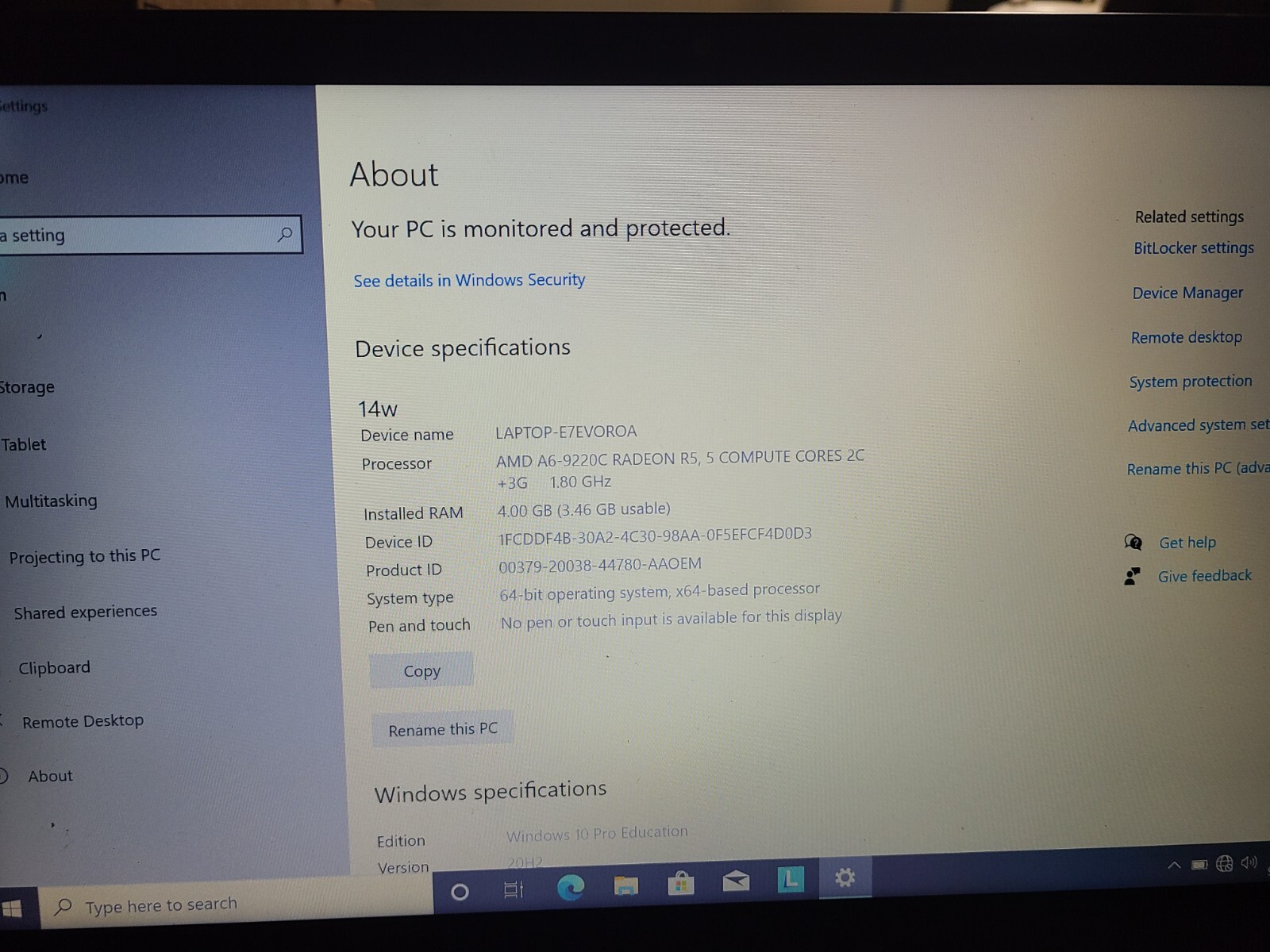 Lenovo 14W 14 inch (64GB, AMD A6-9220C Dual-Core, 1.80 GHz, 4GB) Notebook/Laptop