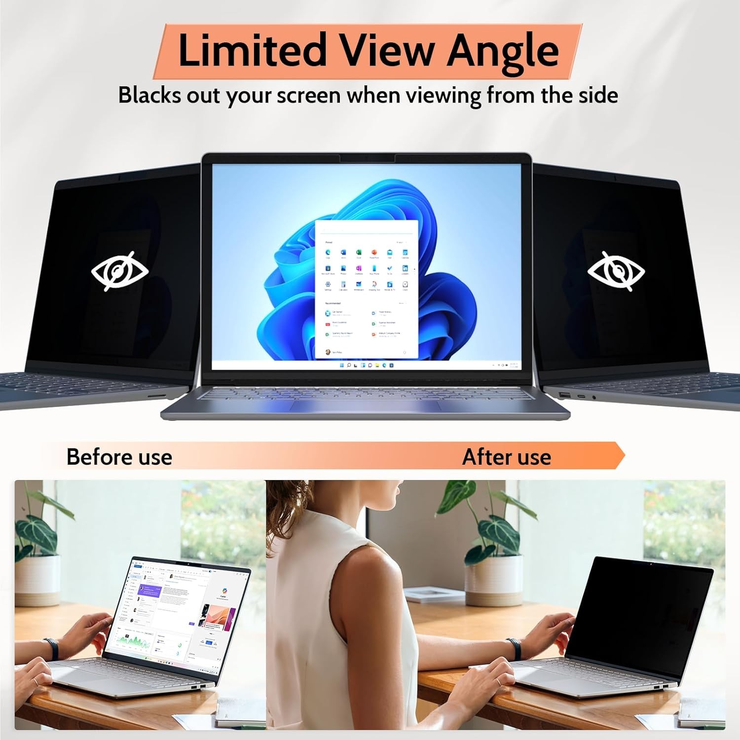 Magnetic Privacy Screen for 12.4 inch Microsoft Surface Laptop Go 3/2/1 Removabl