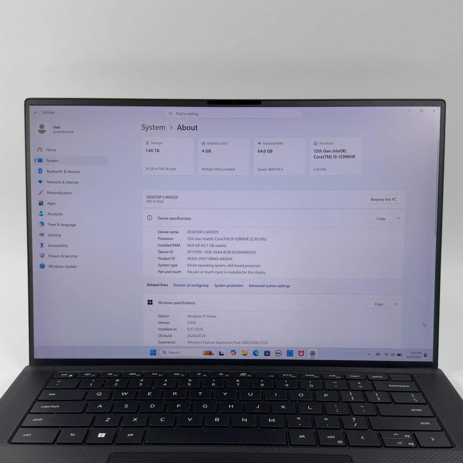 Dell XPS 15 9520 15.6″ i9-12900HK 2.5GHz 64GB RAM 2TB SSD GeForce RTX 3050 Ti