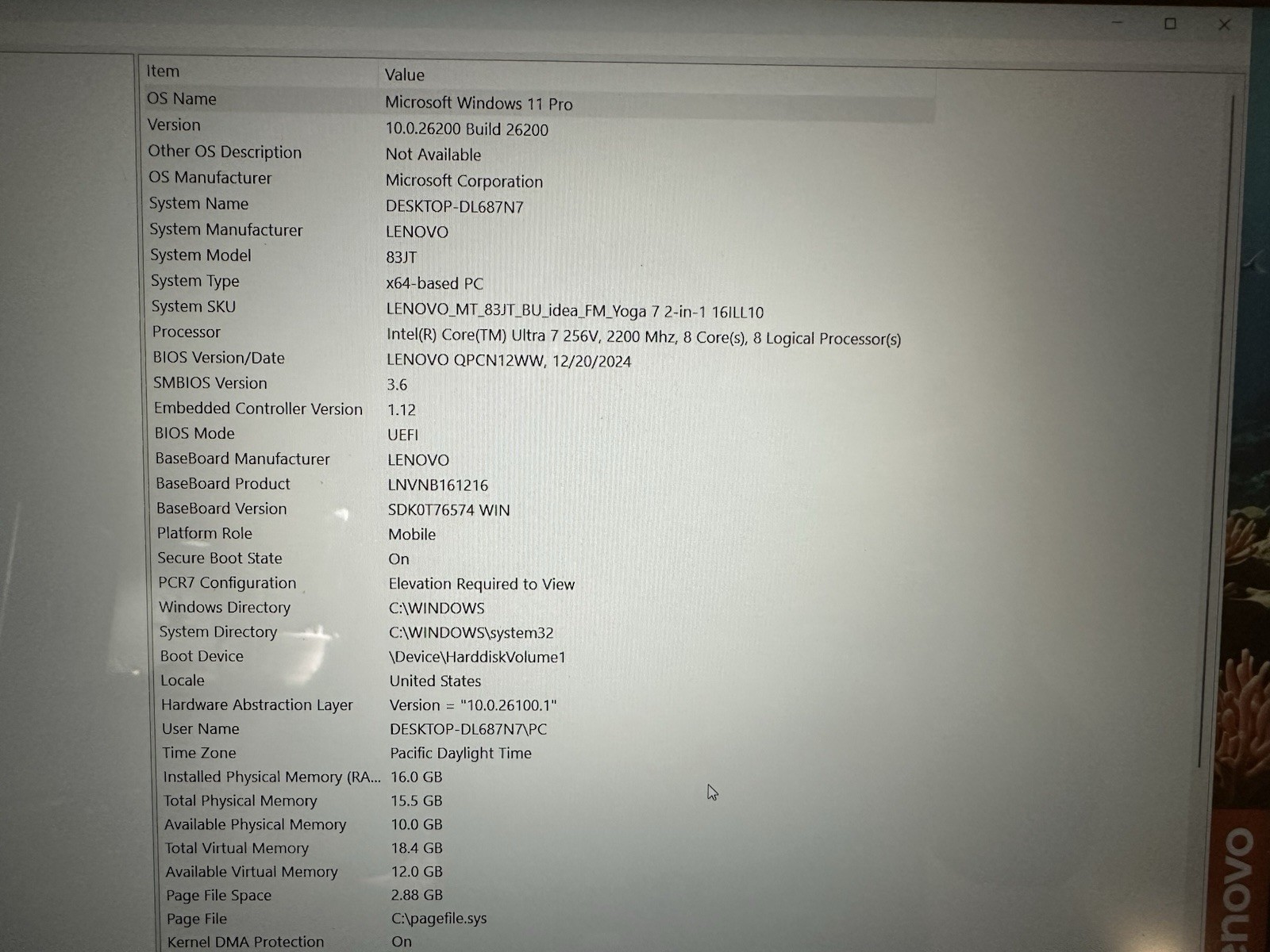 Lenovo Yoga 7 2-in-1 16ILL10 Laptop 16″ Ultra 7 256V, 16GB, 2TB SSD Win 11 Pro