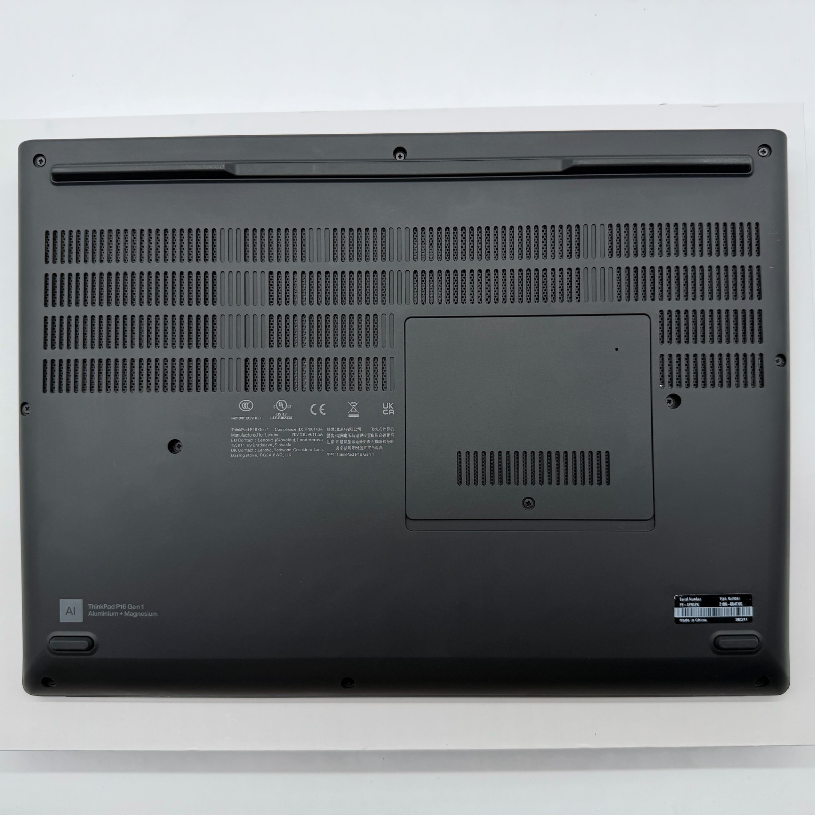 Lenovo Thinkpad P16, 3840×2400 WQUXGA, 32GB DDR5, 1TB SSD, RTX, 100% BATTERY!