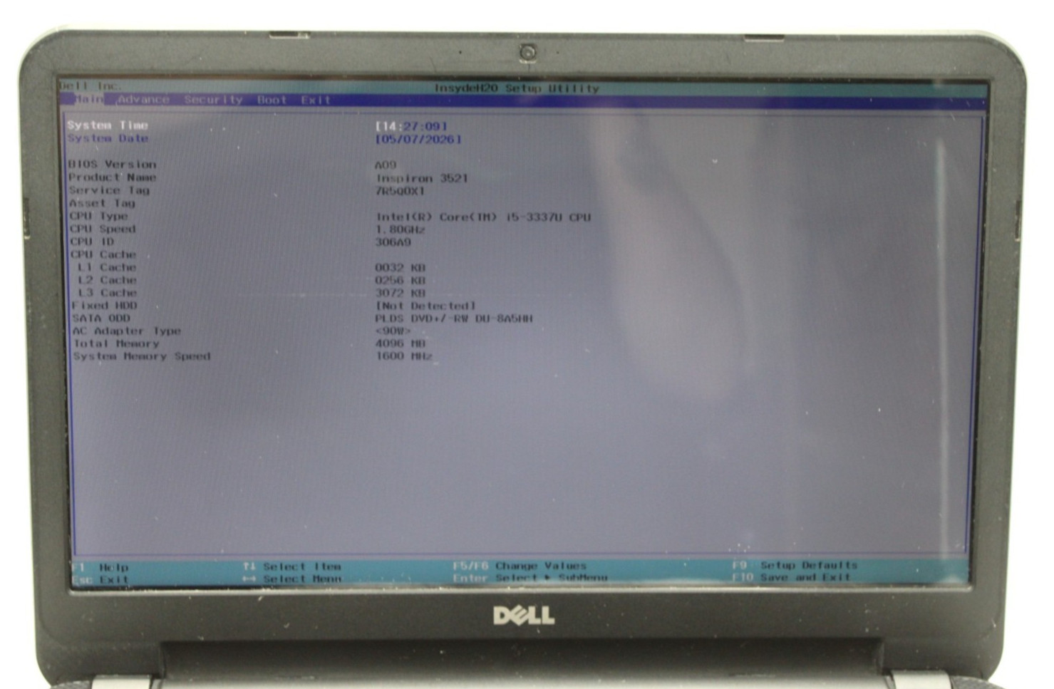 Dell Inspiron 15-3521 i3-3217U@1.8GHz 4GB DDR3 NO STORAGE OR OS *USED/TESTED*