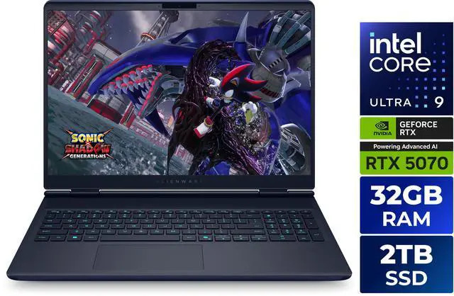 Dell Alienware 16X Aurora Core Ultra 9 275HX 2TB SSD NVIDIA GeForce 32GB RAM