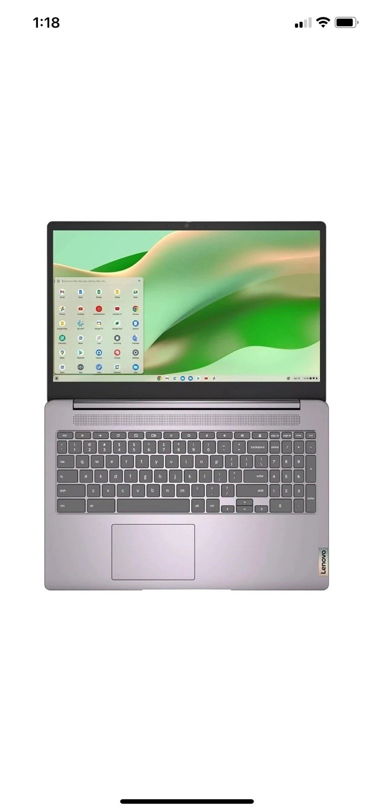 Lenovo Chromebook Laptop Chrome OS Silver Wi-Fi Webcam HDMI USB