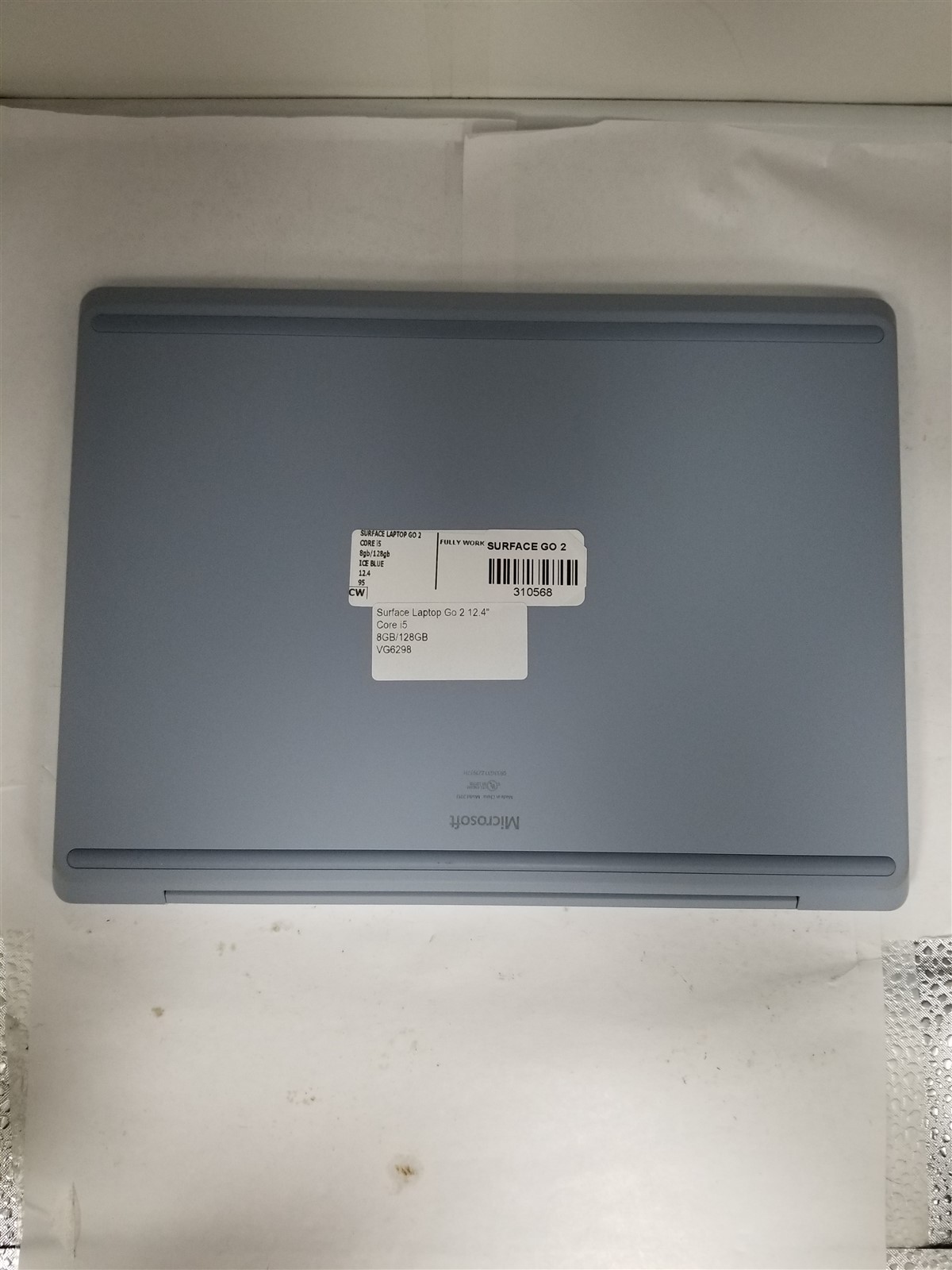 Microsoft Surface Laptop Go 2 Core i5 12.4″ 8GB/128GB Blue Fully Working VG6298