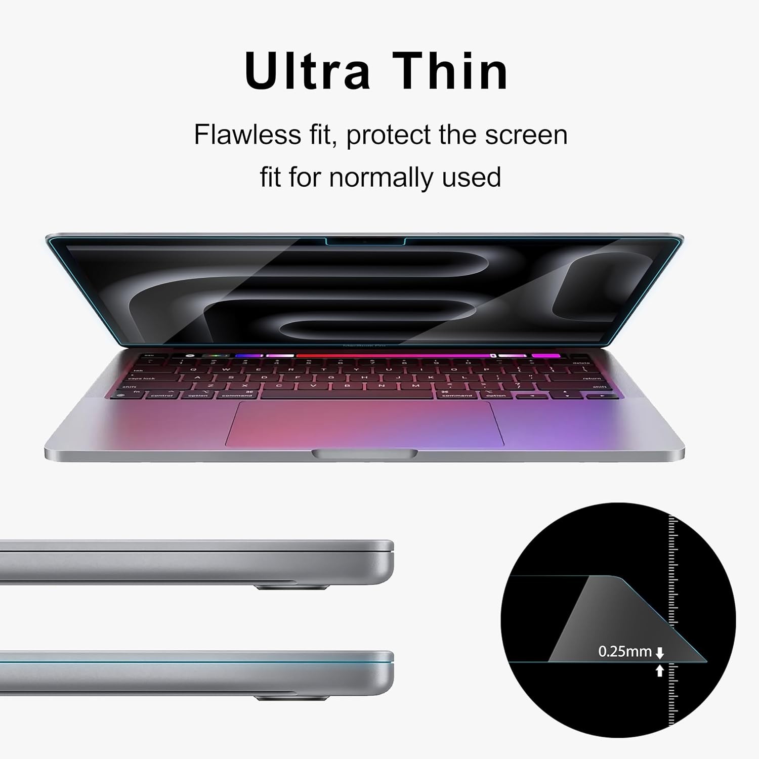 9H Tempered Glass 16″ Screen Protector for 2026 MacBook Pro 16.2 Inch Screen