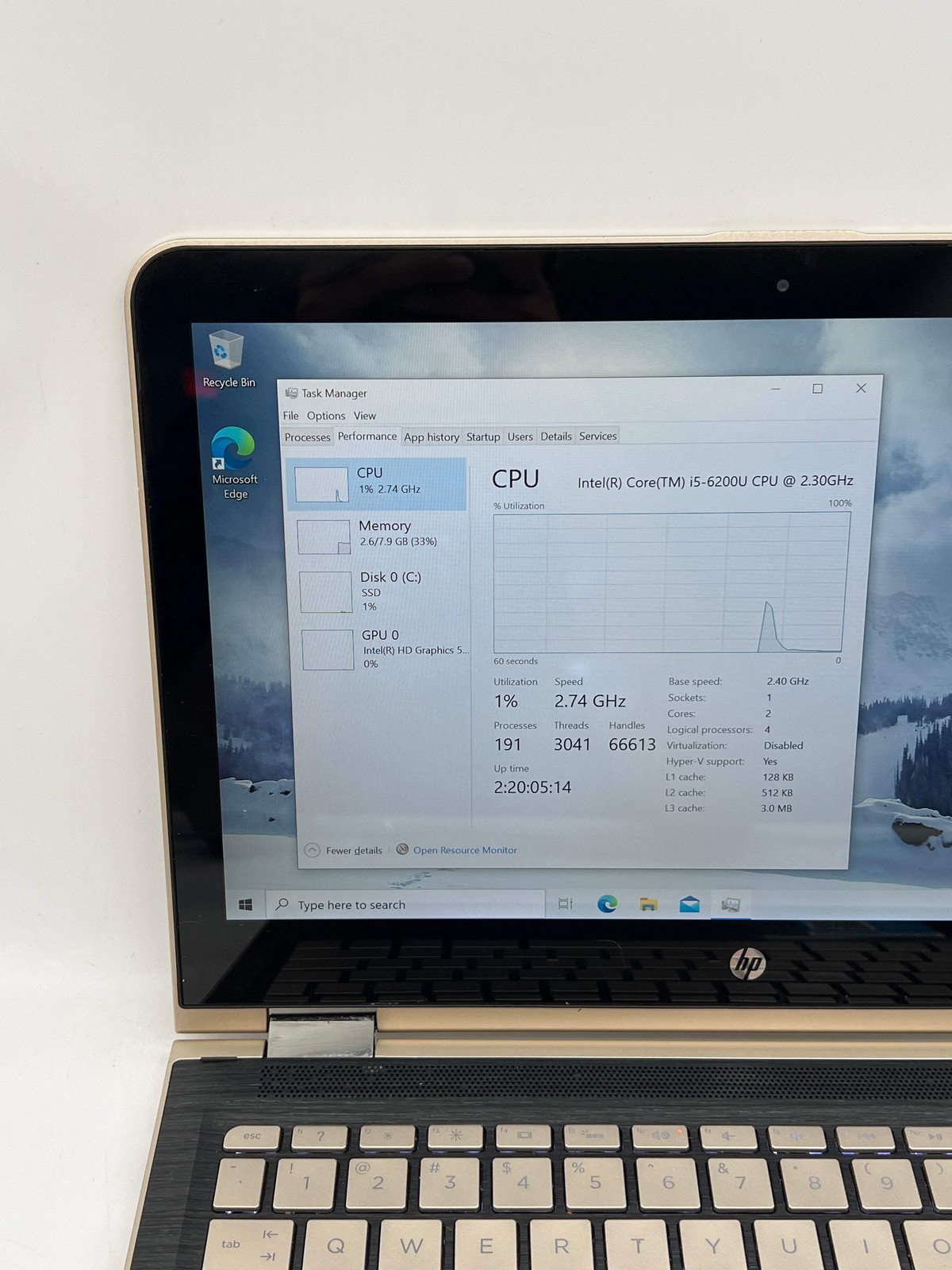 HP Pavilion x360 M3-U003DX 15.6″ Intel i5-6200U 8GB RAM 128GB SSD Gold – Used