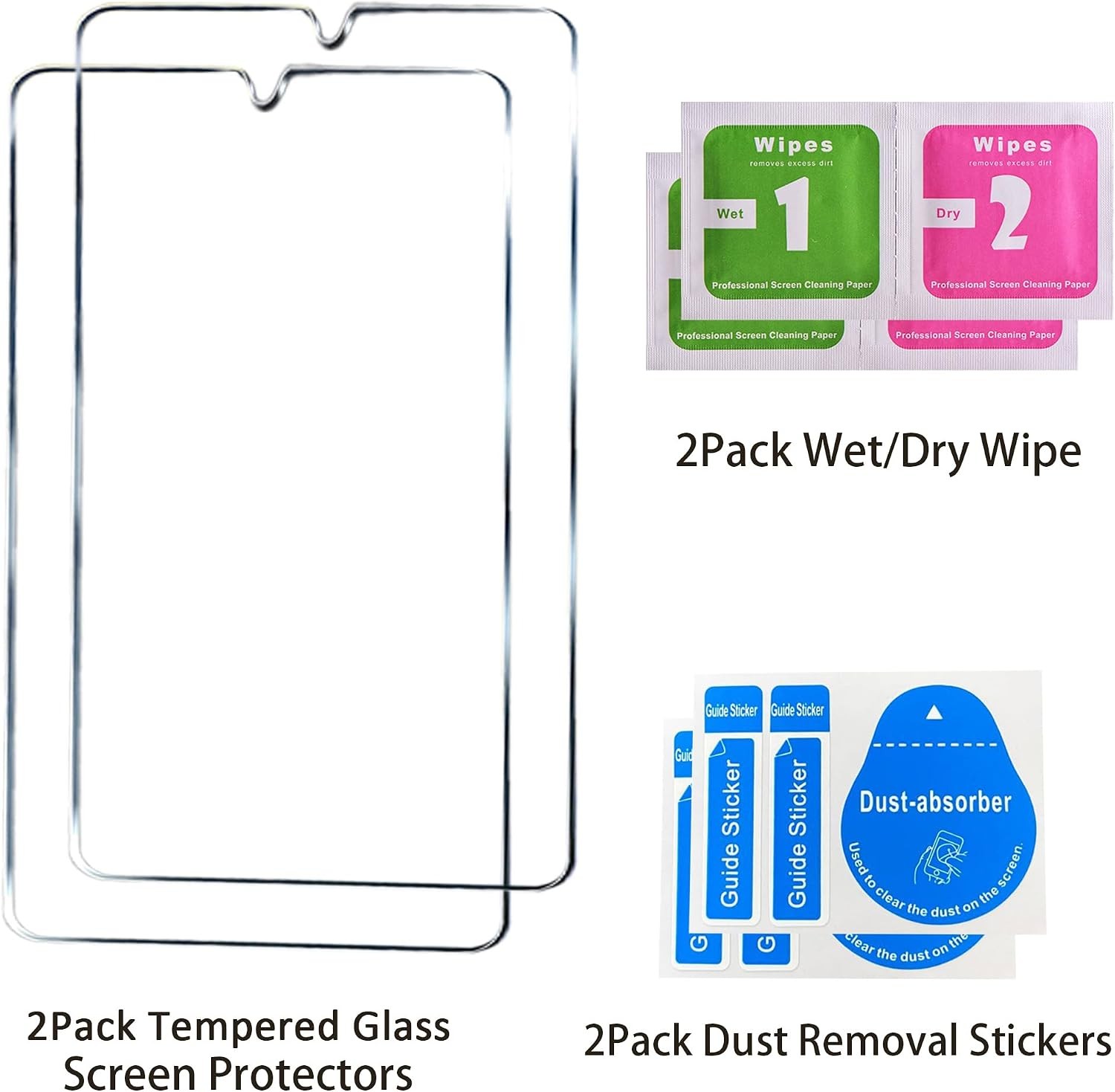 Tempered Glass Screen Protectors Compatible with Lenovo Tab One/ K9 8.7 Inch 202