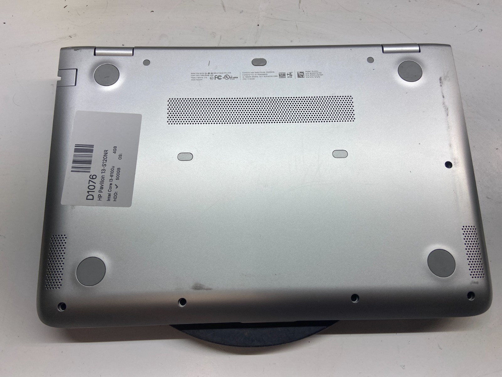 HP Pavilion 13-S120NR Touch Screen Laptop Intel Core i3-6100u 4GB 500GB HDD