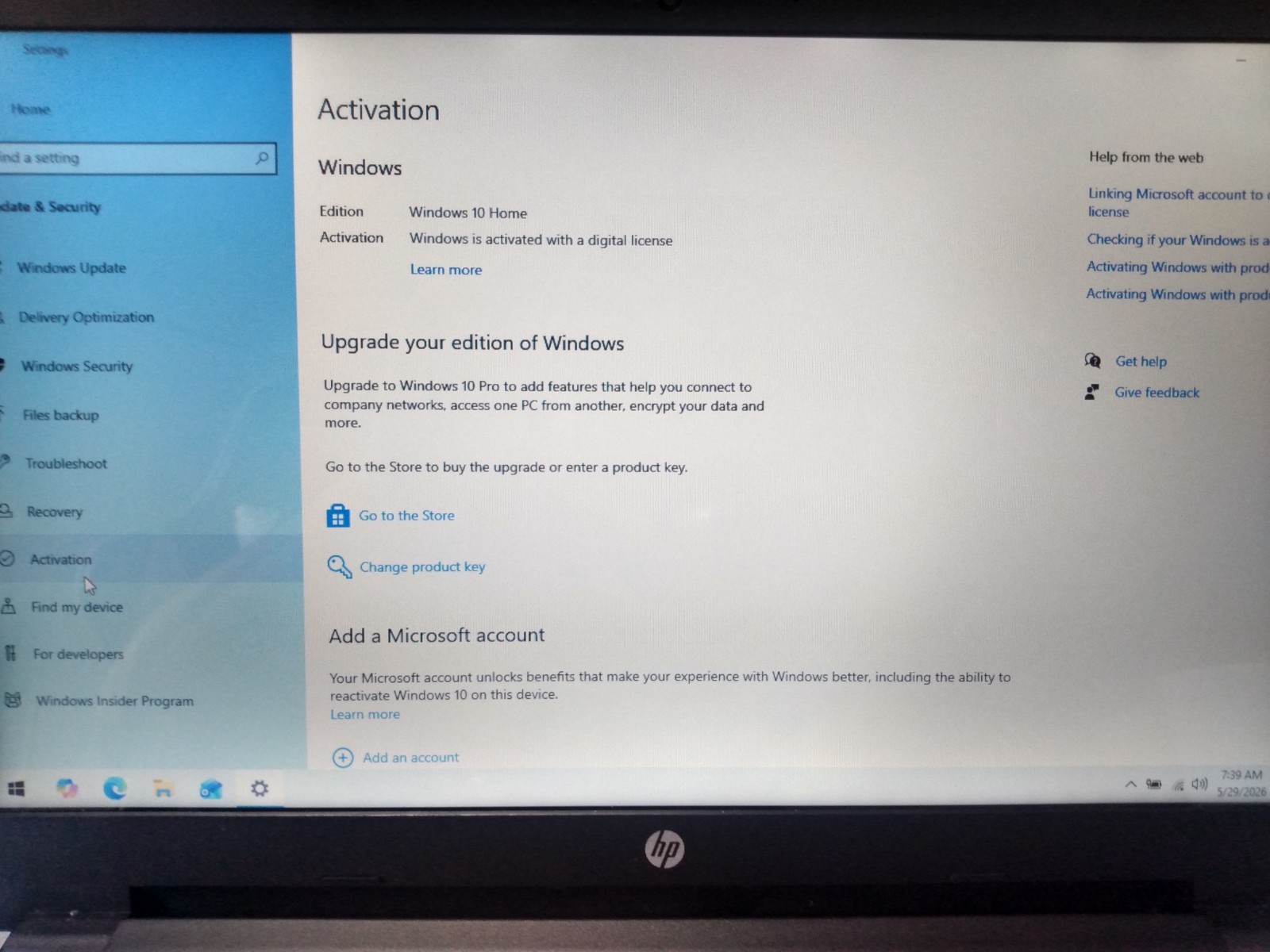 Hp 15-AY052NR windows 10 laptop
