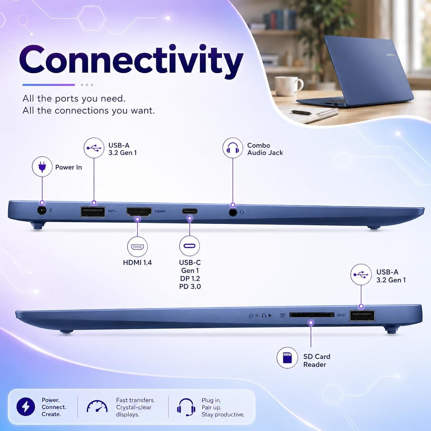 Lenovo IdeaPad Slim 3i 15.6″ FHD | 16GB, 1TB, Intel N150, Win 11 Home – 16GB RAM