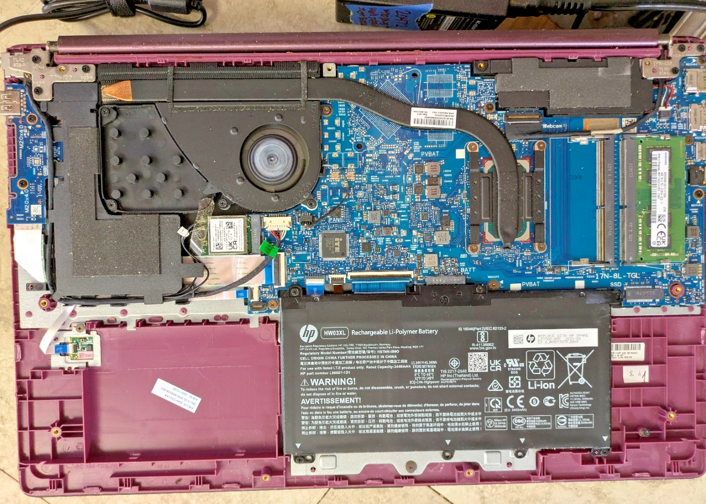 HP 17-cn1009cn 17.3” Touchscreen i5-1155G7 PASSWORD LOCKED 4GB RAM no SSD / PS