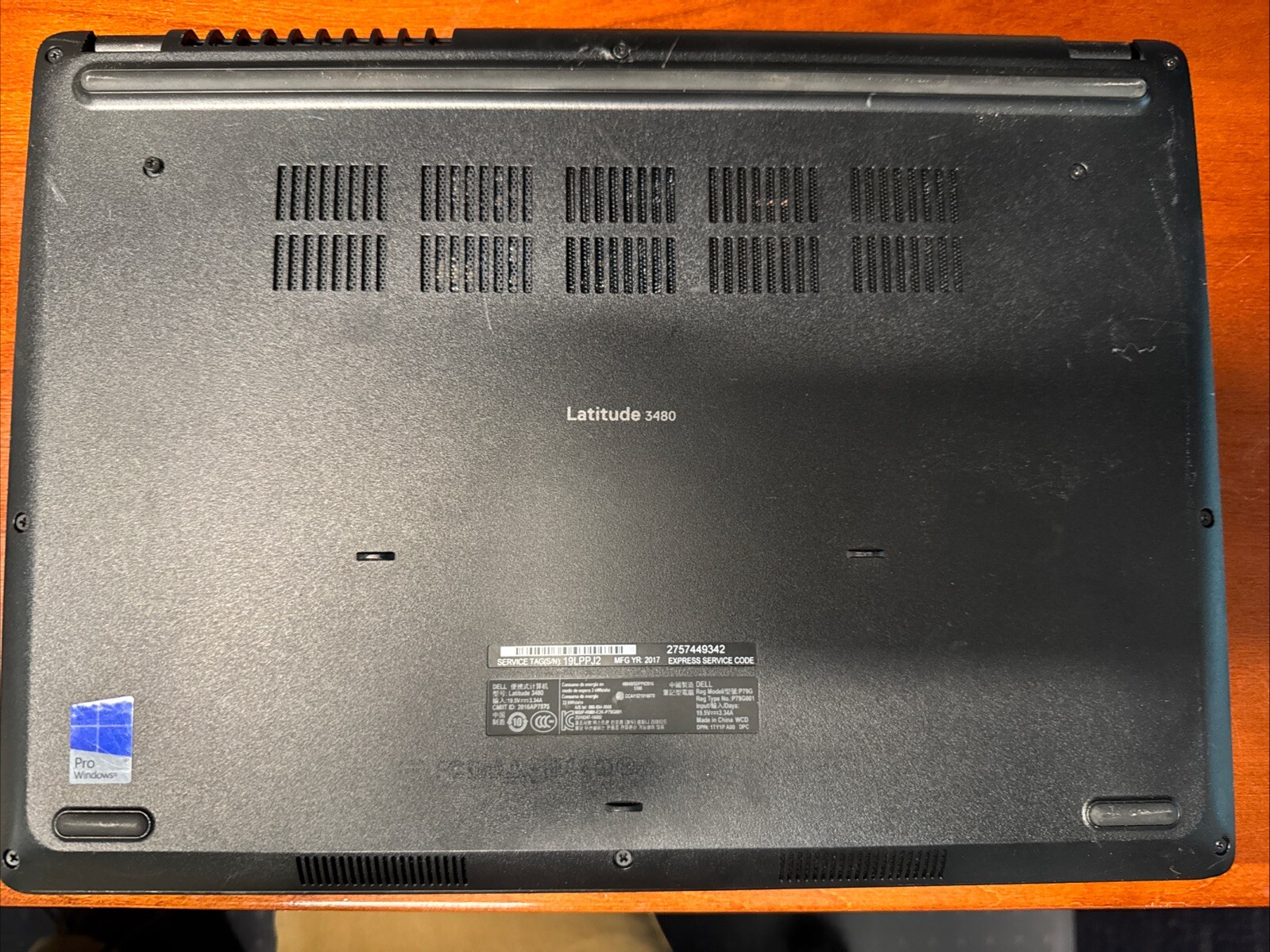 Dell Latitude 3480 14″ Laptop Intel Core i3-7100u 4GB RAM No HD No Caddy