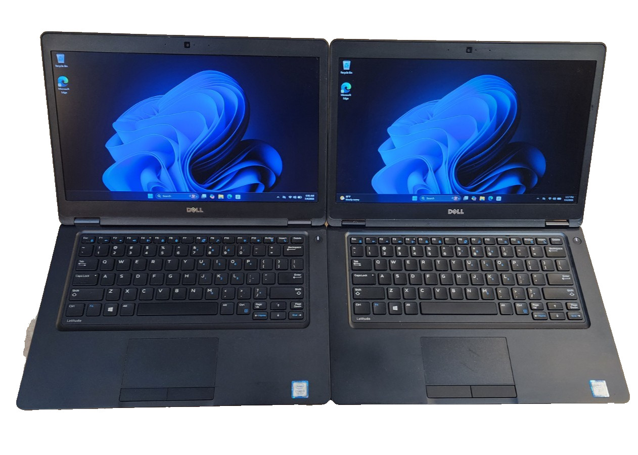 2x Lot Dell Latitude 5480 14” FHD Quad-Core i5-7440HQ 16GB RAM 128GB SSD Laptops