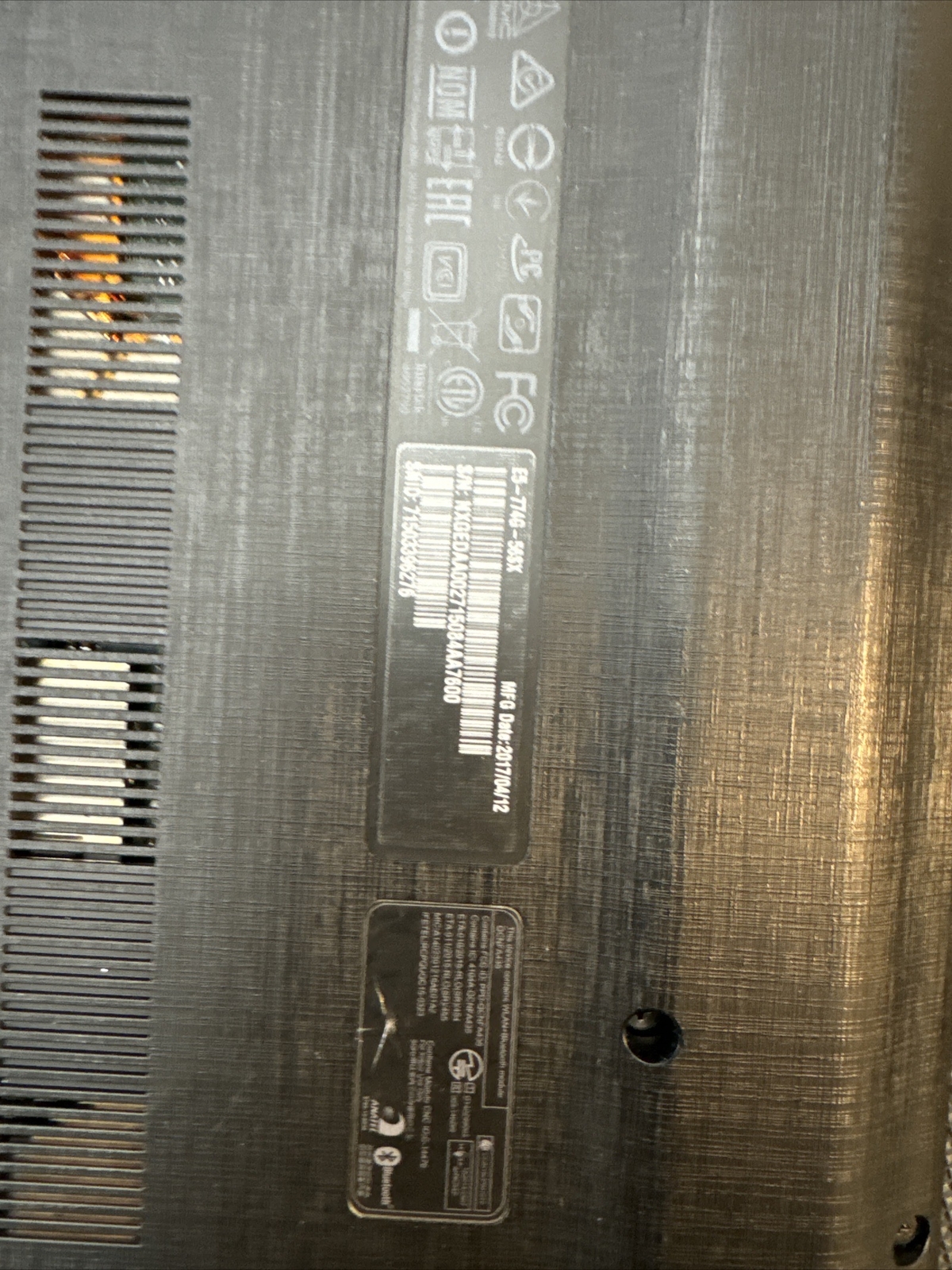 Acer Aspire E5-774 Intel Core I-5 7200U
