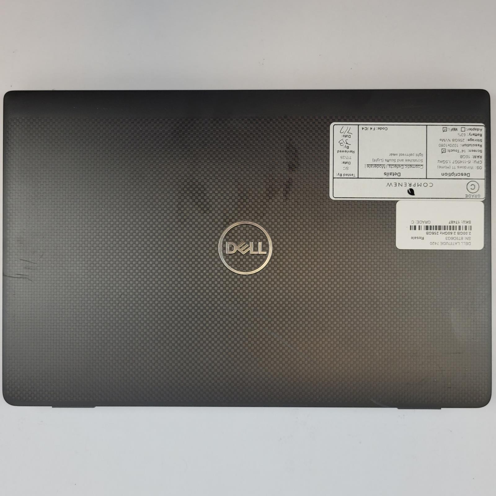 DELL LATITUDE 7420 Win 11 i5-1145G7 16GB RAM 256GB NVME | Grade C | 17487