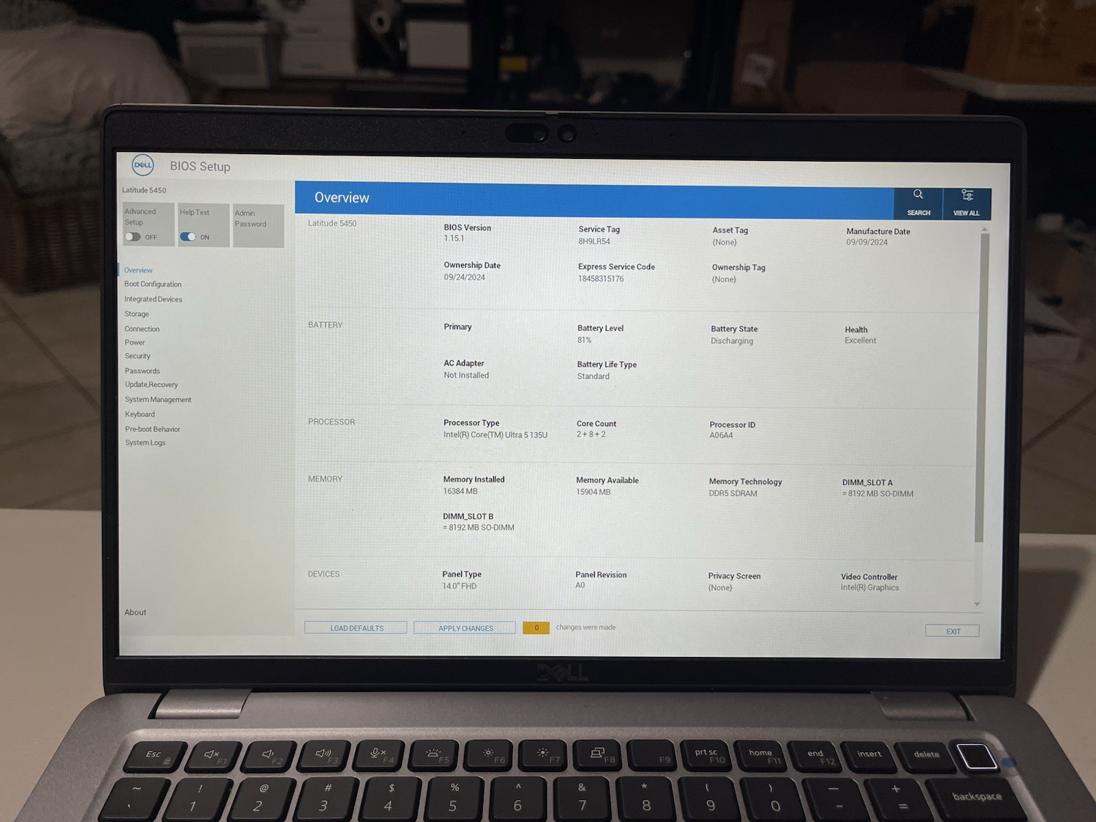 Dell Latitude 5450 14″ Intel Core Ultra 5 135U 16GB DDR5 512GB SSD W11P DL07