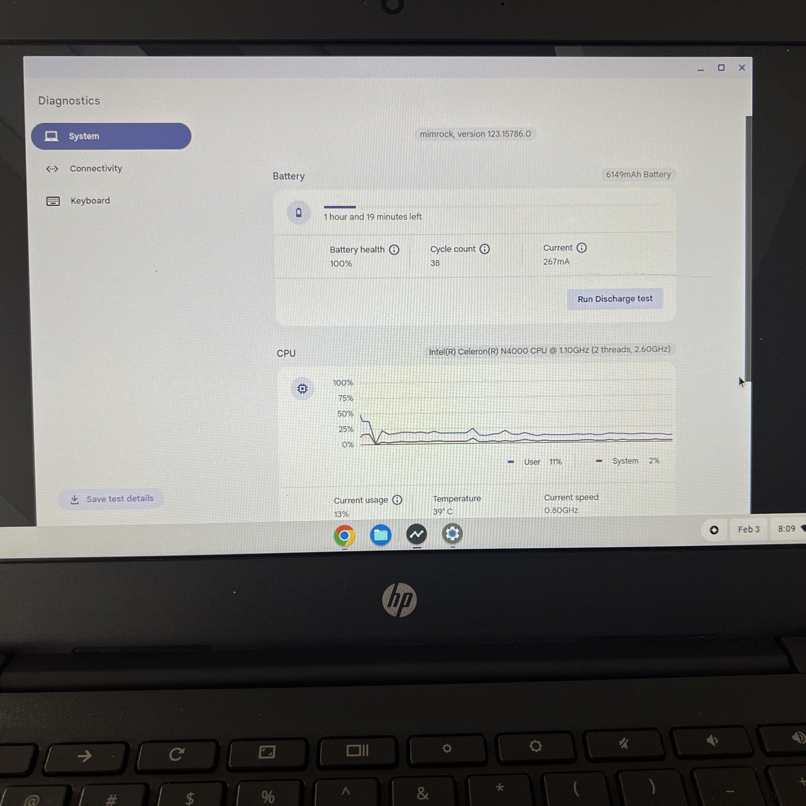 HP Chromebook 11 G7 EE (2GB SSD) Laptop And Charger Used Working Condition