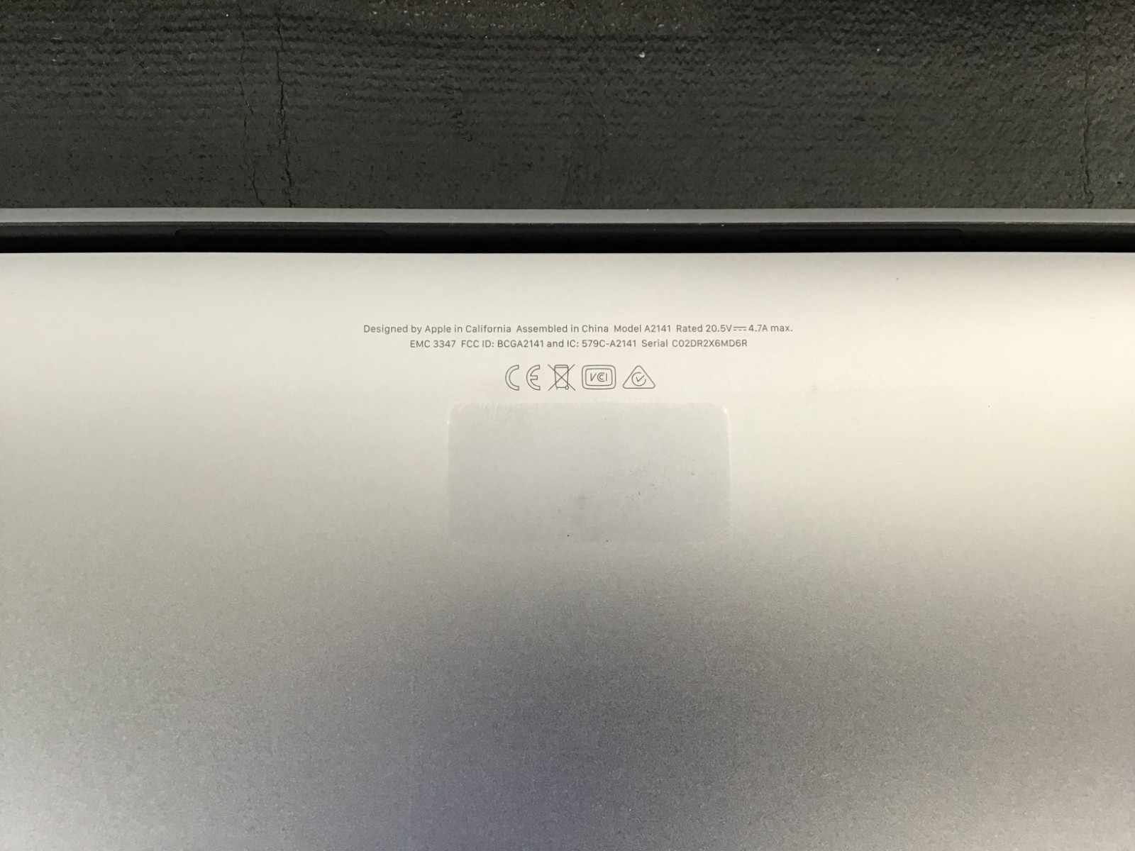 Apple MacBook Pro 16″ A2141 i7-9750H 2.6GHz 16GB RAM 500B NVMe 81% Battery ~