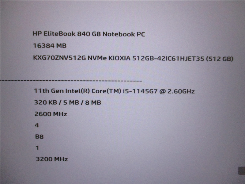 HP EliteBook 840 G8 Laptop i5-1145G7 16GB 256GB SSD Win11 COA Grace C