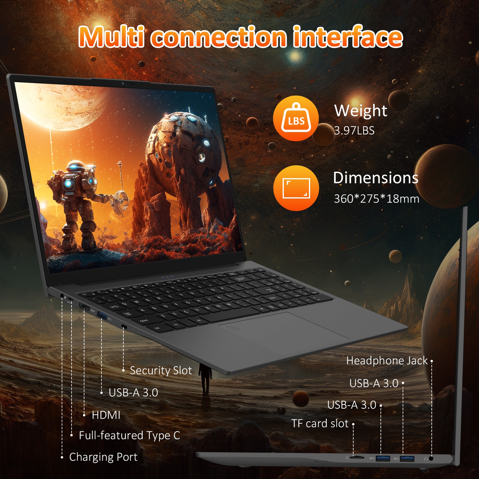 15.6″ 1920*1080 Laptop R7 5825U 16GB DDR4 1TB SSD Win 11 Pro Notebook Computer