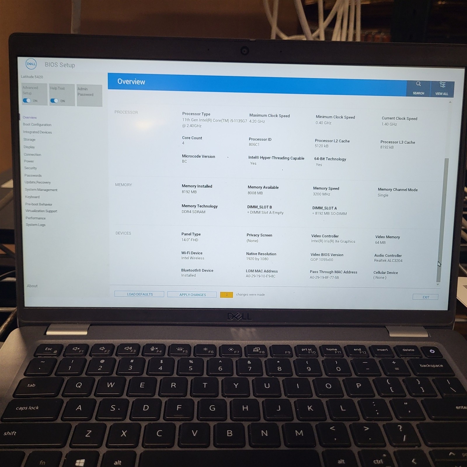 Scratched LCD Dell Latitude 5420 Laptop Intel i5-1135G7 2.4GHz 8GB 256GB SSD