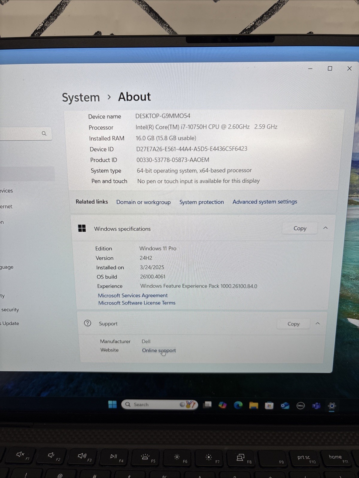 Dell XPS 15 9500 Core I7-10750H 2.60ghz 16GB Ram 500GB Win 11 Pro