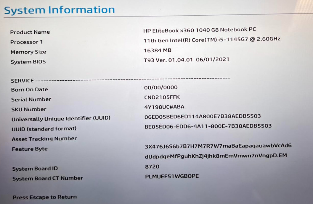 HP EliteBook x360 1040 G8 Touchscreen 11thGen Intel(R) Core(TM) i5-1145G7 2.6GHz
