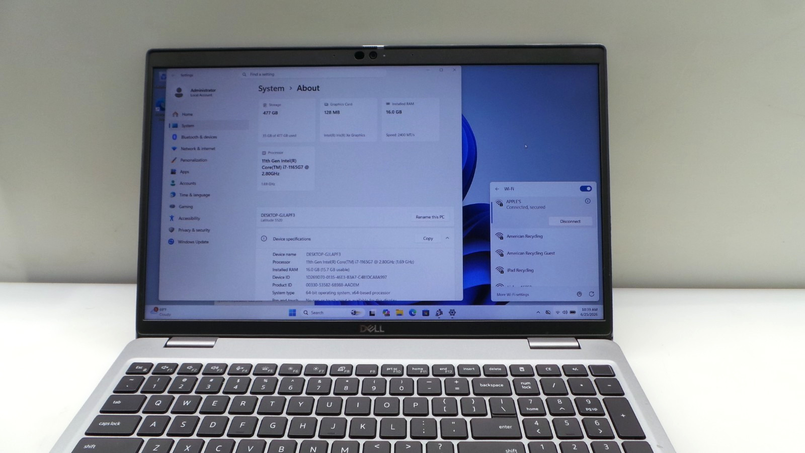Dell Latitude 5520 15.6″ | i7-1165G7 2.80GHz | 16GB RAM 512GB NVMe | WIN 11 PRO