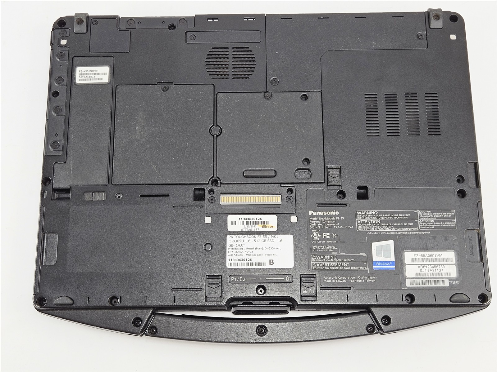 Panasonic Toughbook FZ-55 MK1 14″ i5-8365U 512GB SSD 16GB RAM Silver Laptop
