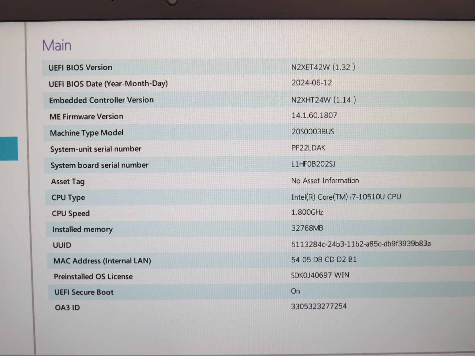 Lenovo ThinkPad T14 G1 i7-10510U 16GB DDR4 512GB m2 14″ Touch Win11 Pro