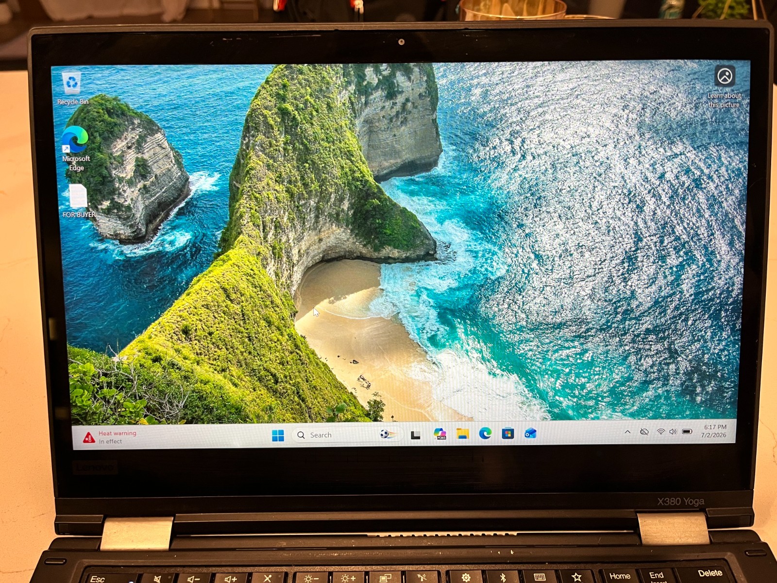 WORKING Lenovo ThinkPad X380 Yoga 13.3″ i5-8250U 128GB SSD 8GB DDR4 Black laptop