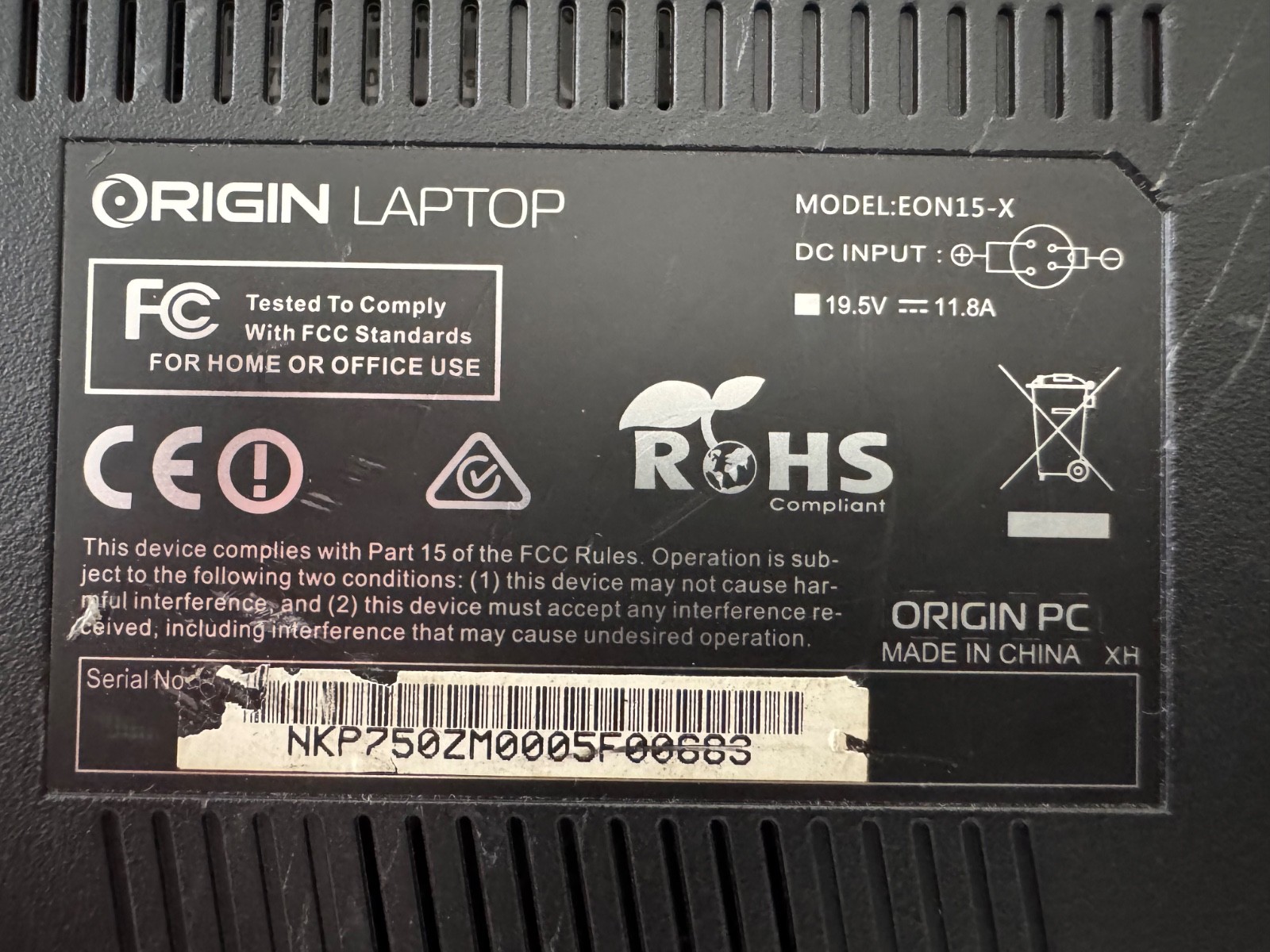 ORIGIN MODEL EON15-X 16.0 GB RAM, Intel Core i7-4790K CPU 4.00GHzGeForce GTX 980
