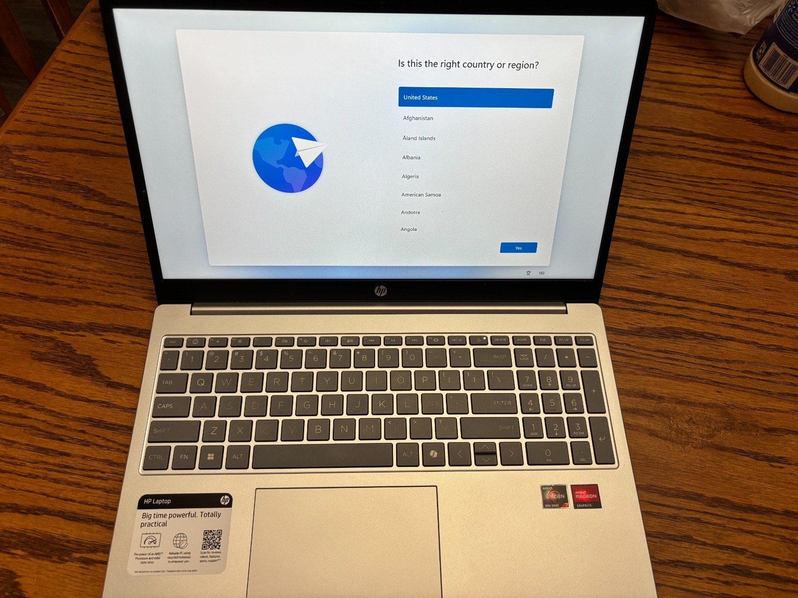 HP 15.6 inch FHD IPS Touch Windows 11 Laptop AMD Ryzen 7 7730U 16GB RAM 512GB