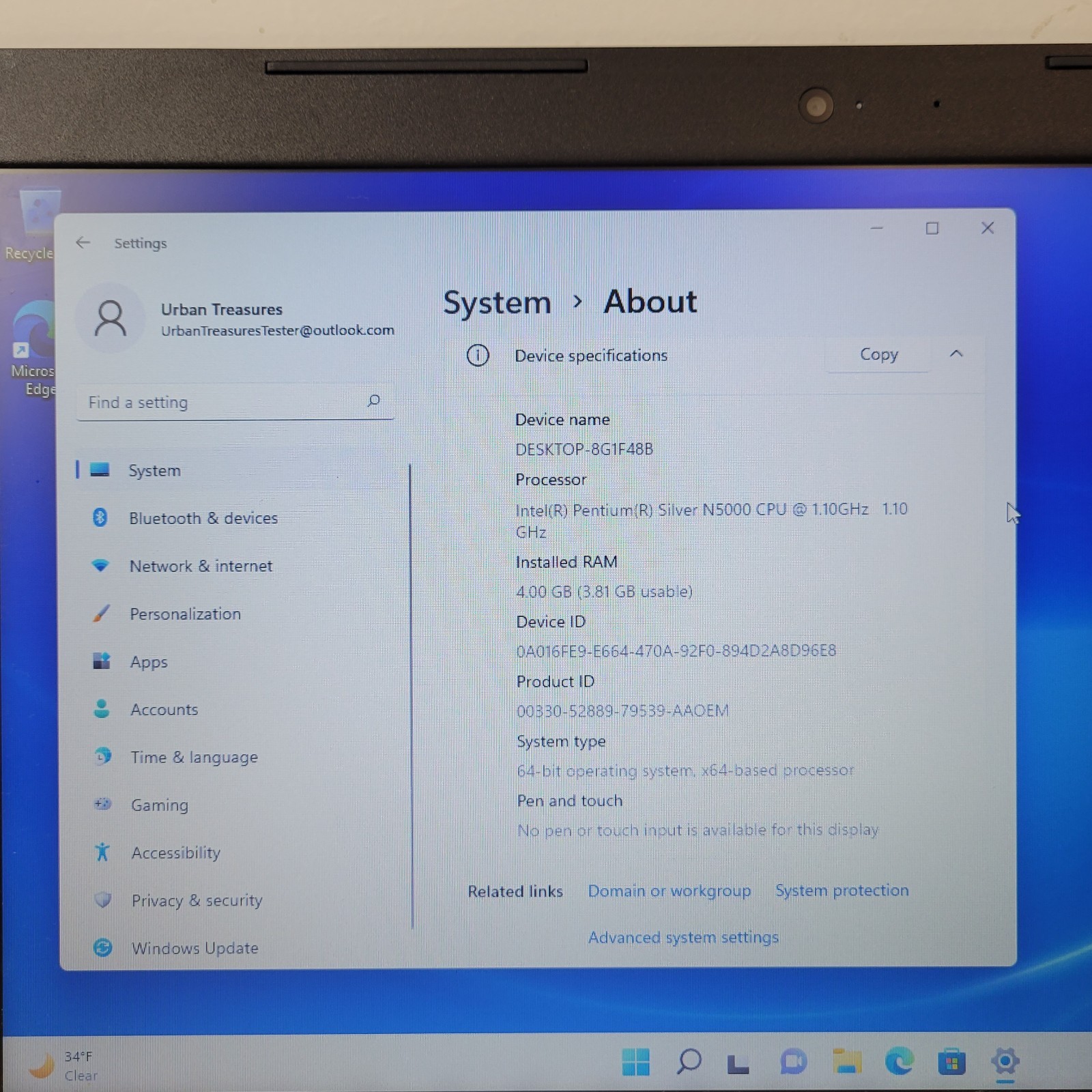DELL INSPIRON 14 3000 Series (Model 3482) 450GB 4GB RAM – Battery Doesn’t Charge
